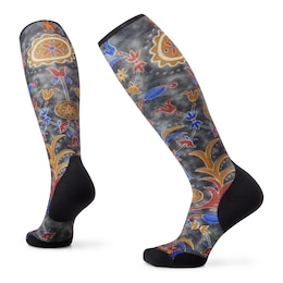 Smartwool Women's Cushioned Floral Print Over The Calf Ski Socks