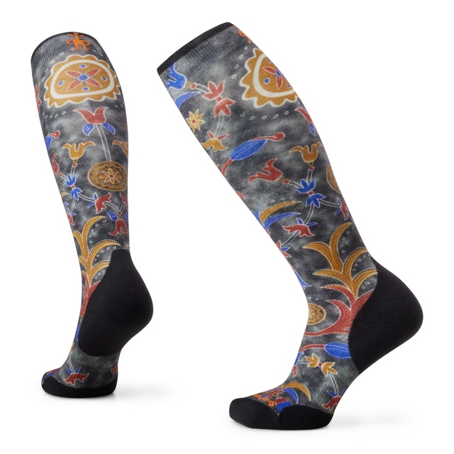 Smartwool Women's Cushioned Floral Print Over The Calf Ski Socks