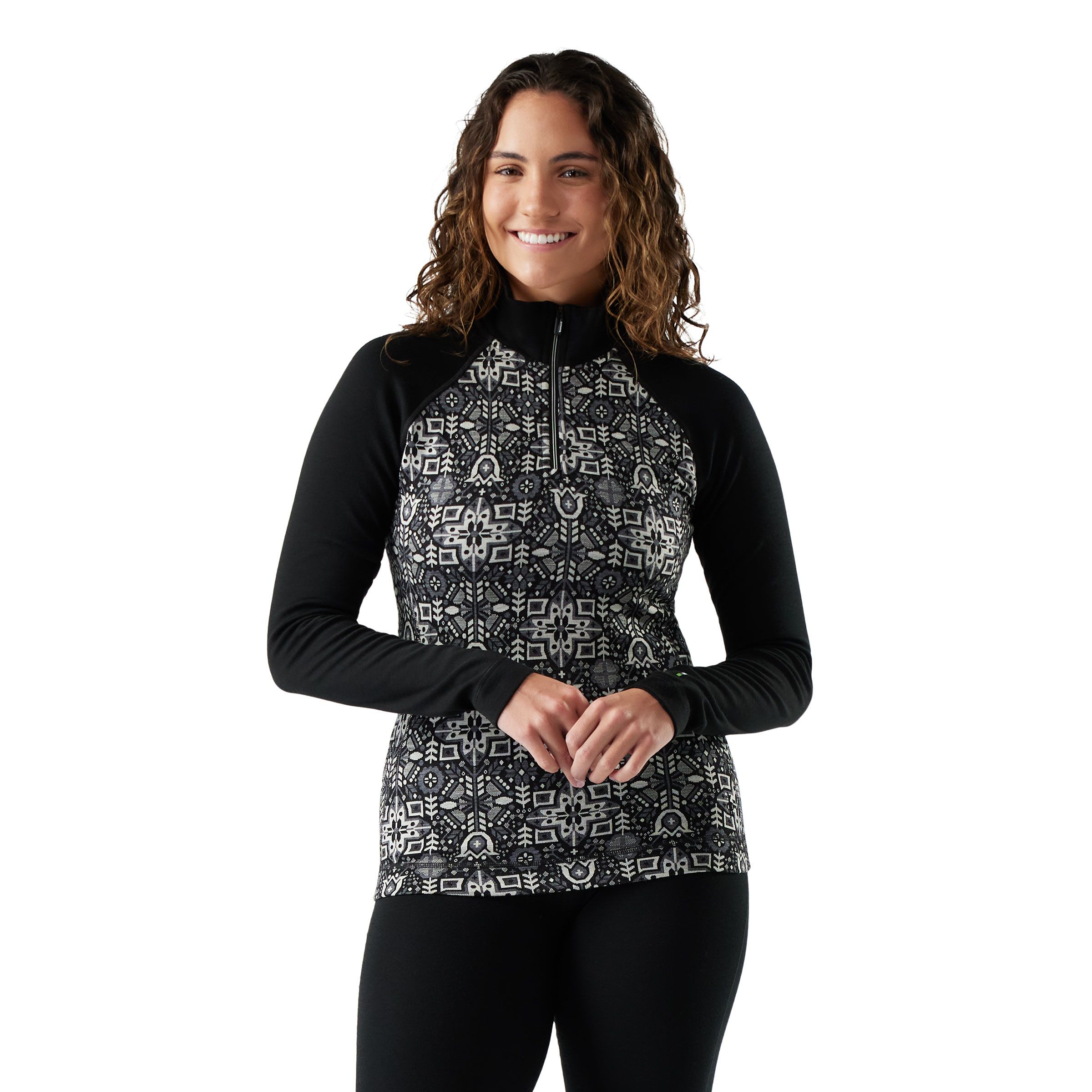 Smartwool Women's Classic Merino Wool Baselayer Quarter Zip Long Sleeve Top