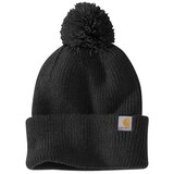 Carhartt Women's Knit Pom-Pom Cuffed Beanie Front_Flat