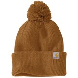 Carhartt Women's Knit Pom-pom Cuffed Beanie Front_Flat