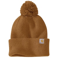 Carhartt Women's Knit Pom-pom Cuffed Beanie Front_Flat