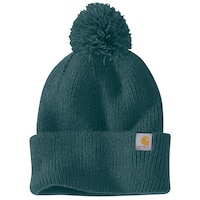Carhartt Women's Knit Pom-Pom Cuffed Beanie Front_Flat