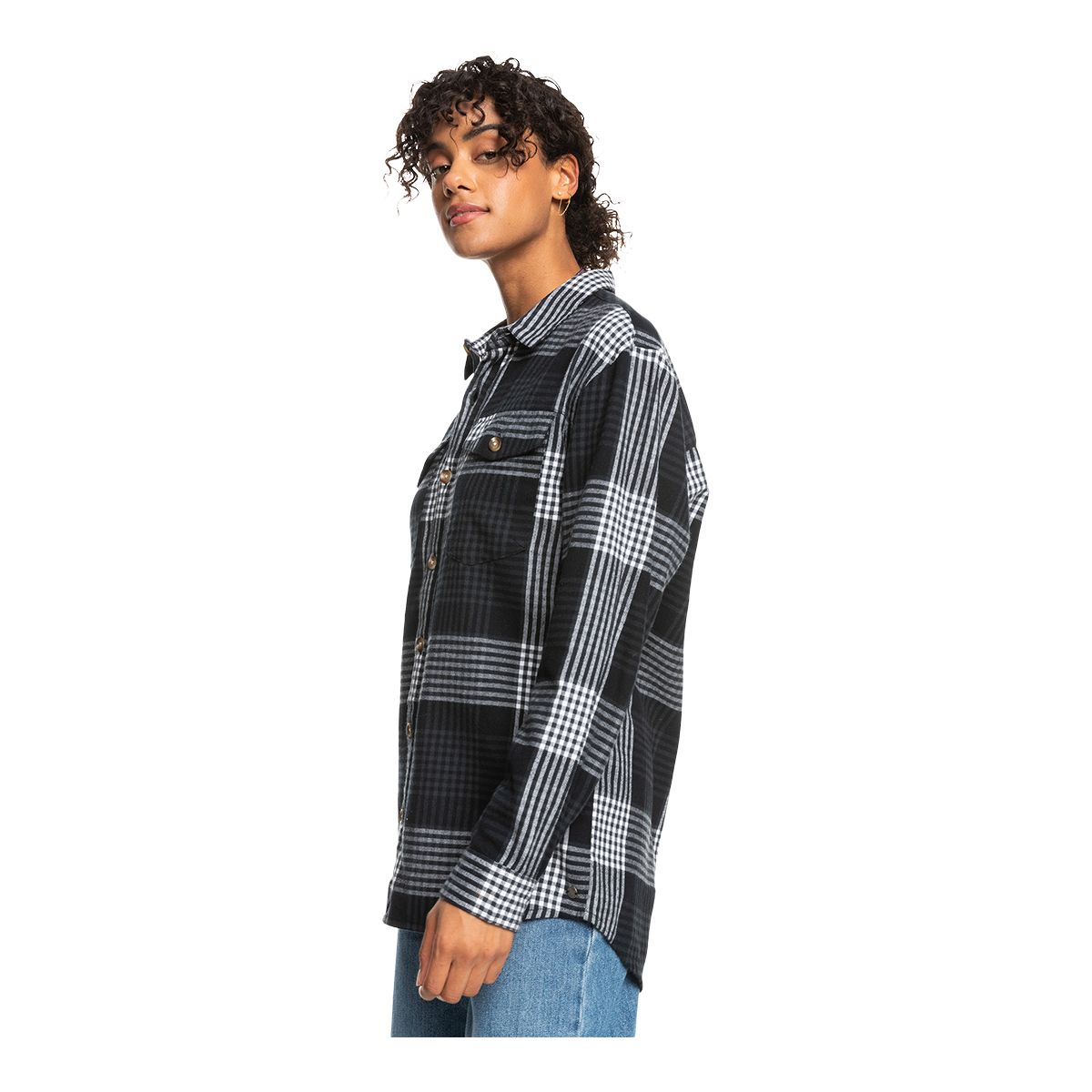 Roxy Women's Let It Go Flannel Sweatshirt