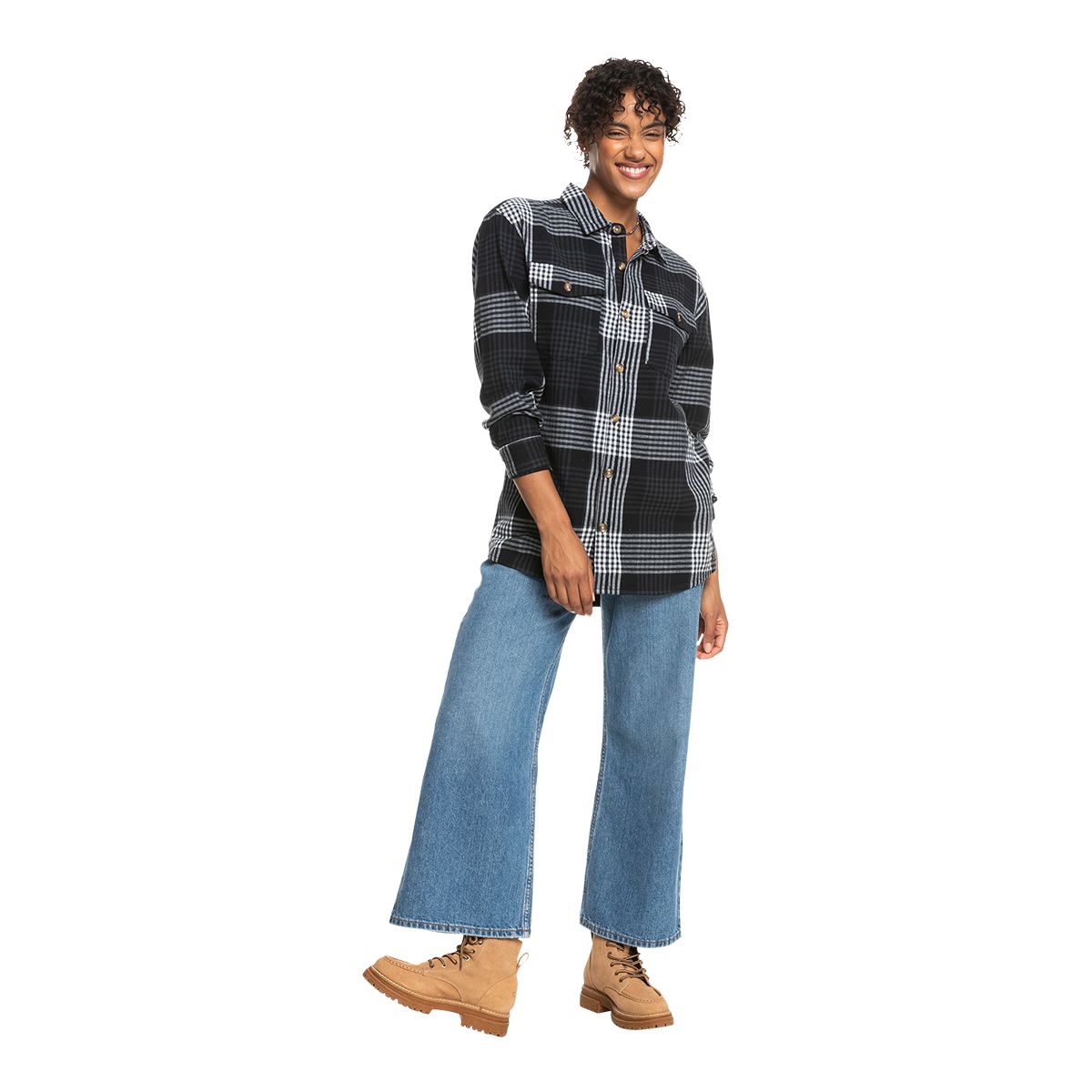 Roxy Women's Let It Go Flannel Sweatshirt