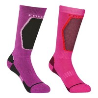 Kombi Boys' Brave Twin Pack Ski Socks Front_Angled_Right