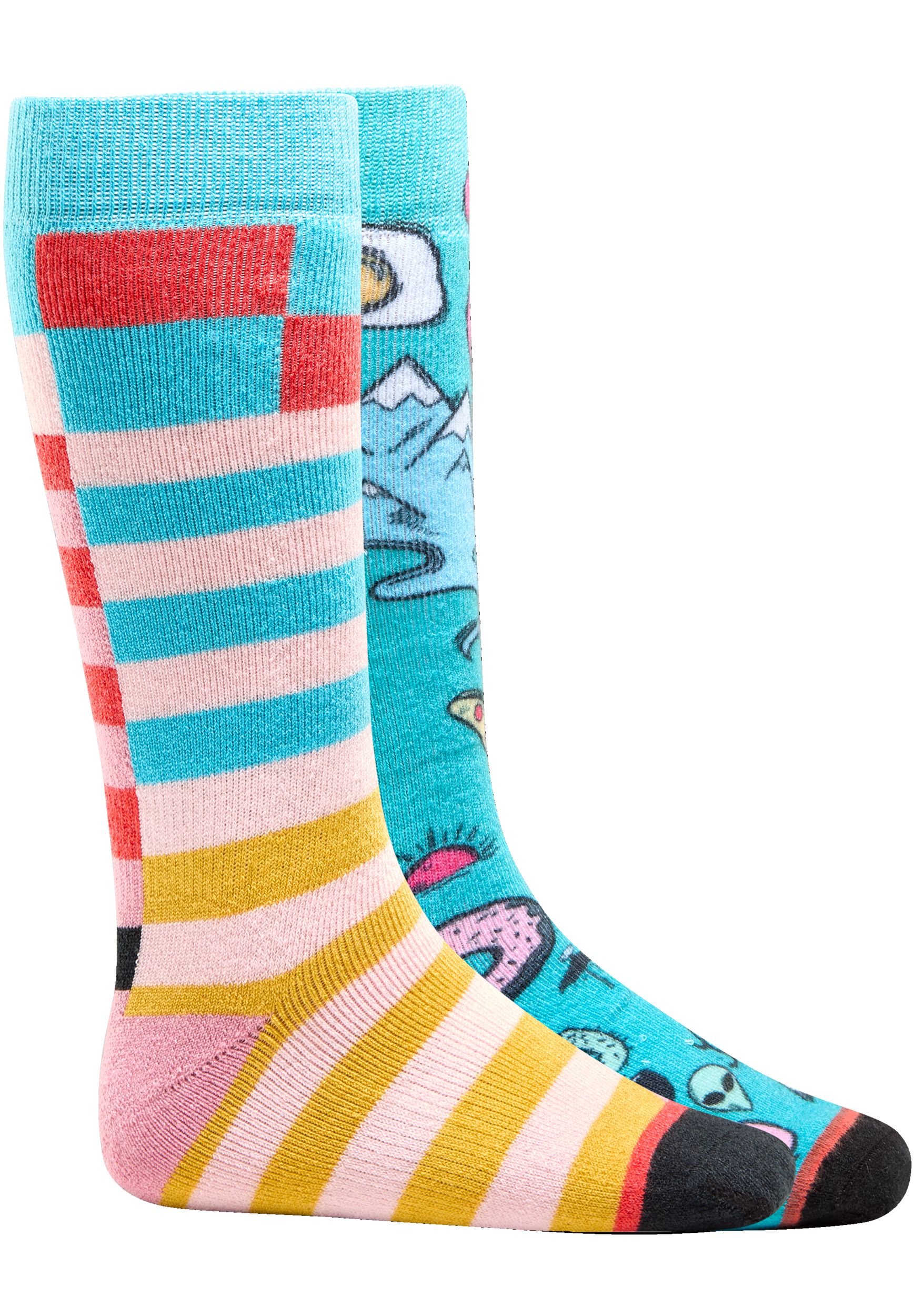 Ripzone Girls' Snow Ski Socks - 2 Pack
