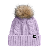The North Face Kids' Oh Mega Fur Pom Beanie Front_Flat