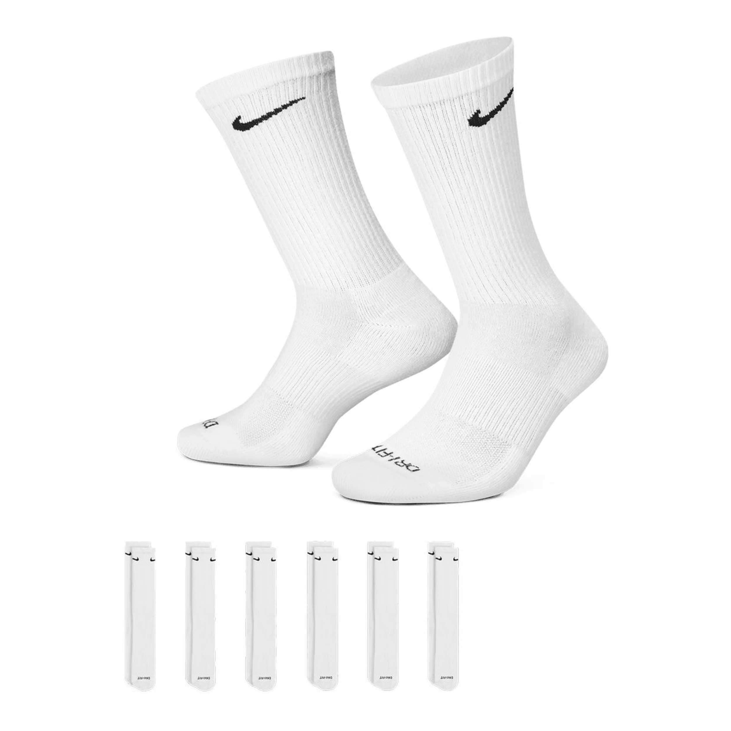 Nike Everyday Plus Athletic Crew Socks, Dri-Fit, 6-Pack | SportChek