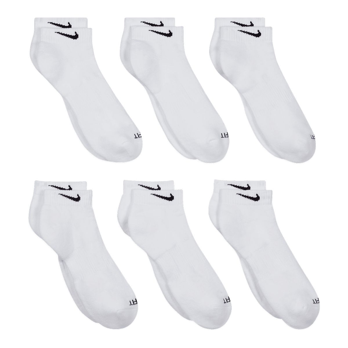 Nike Everyday Plus 6-Pack Cushioned Low Socks