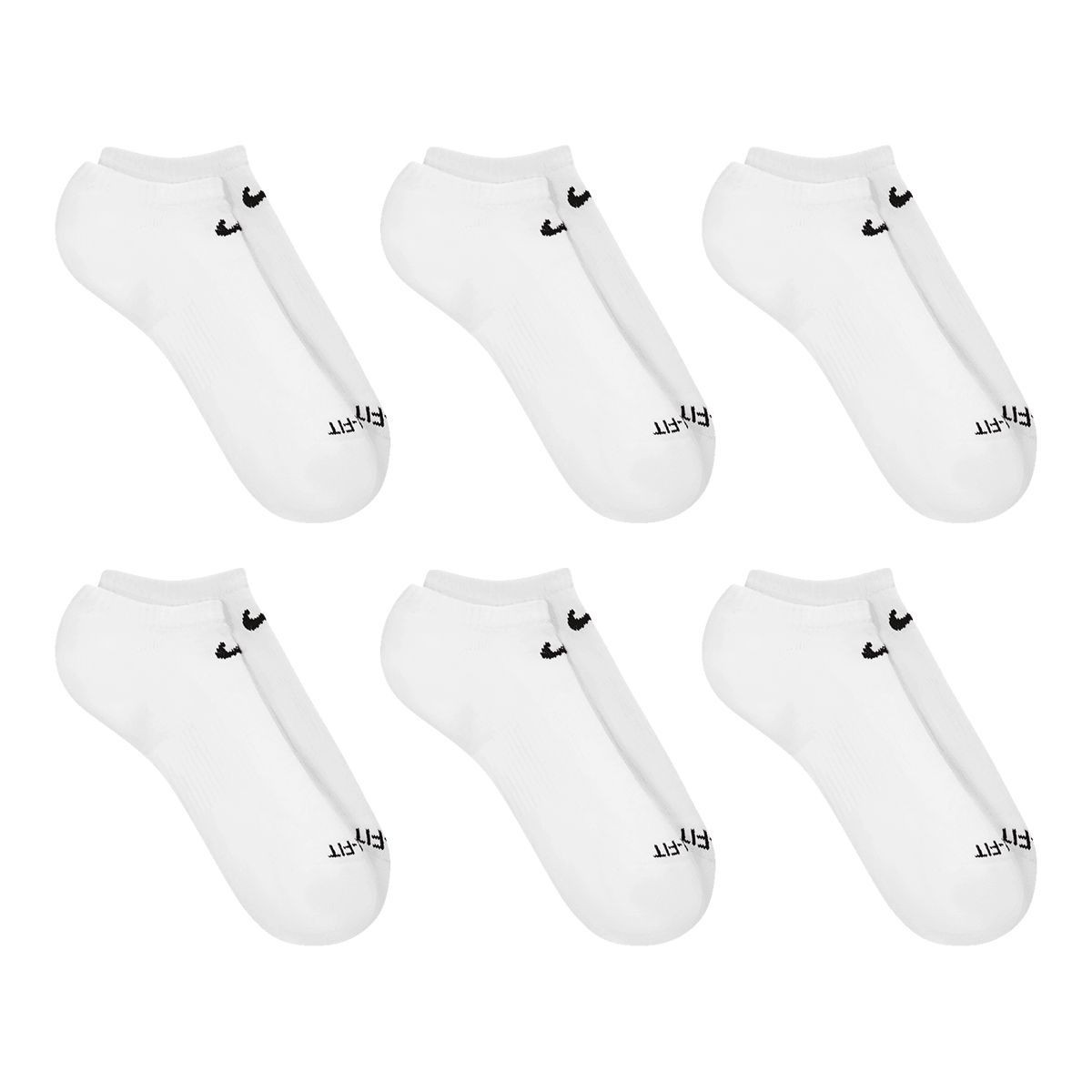 Nike Men's Everyday Plus No-Show Socks - 6 Pack