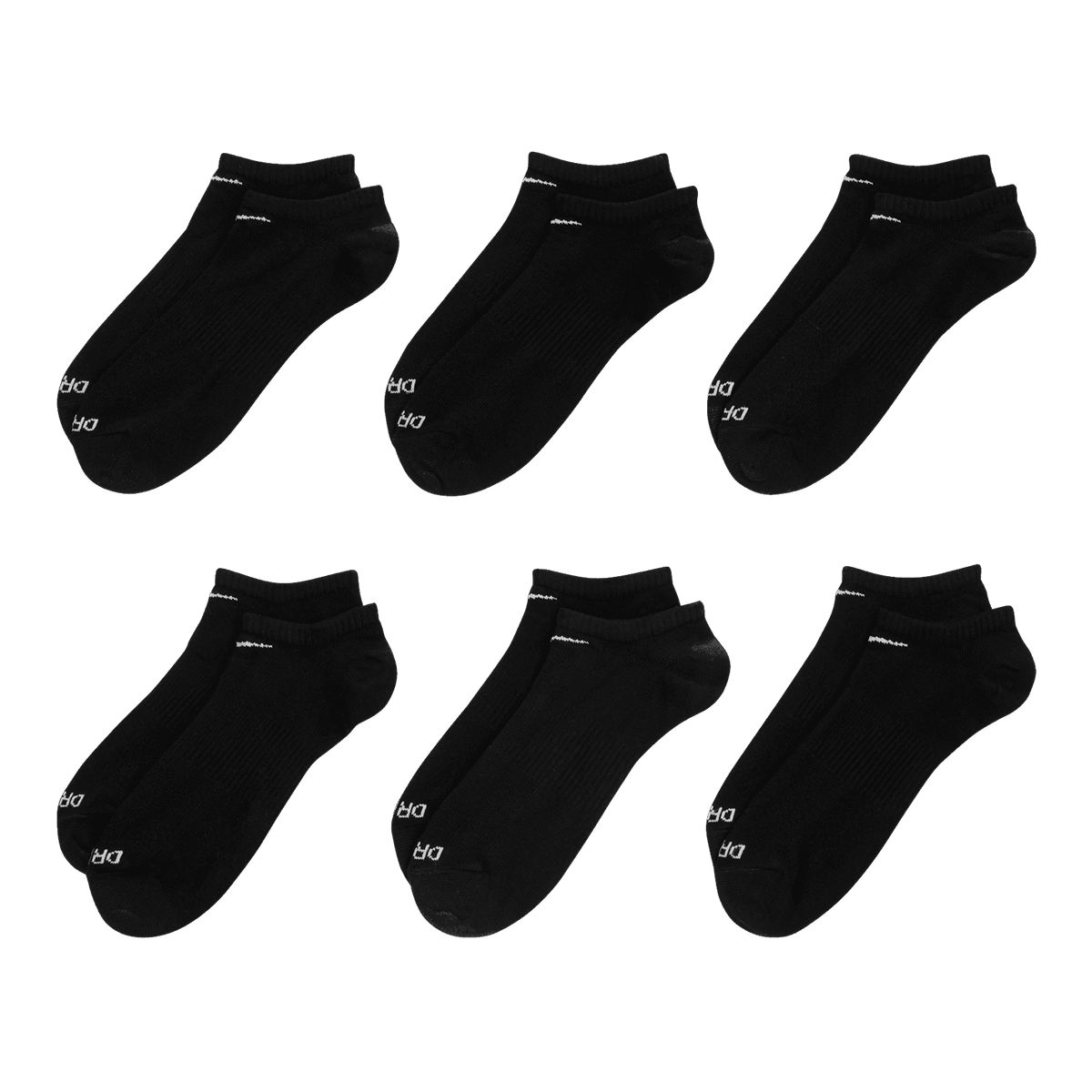 Nike Men's Everyday Plus Lightweight No-Show Socks - 6 Pack