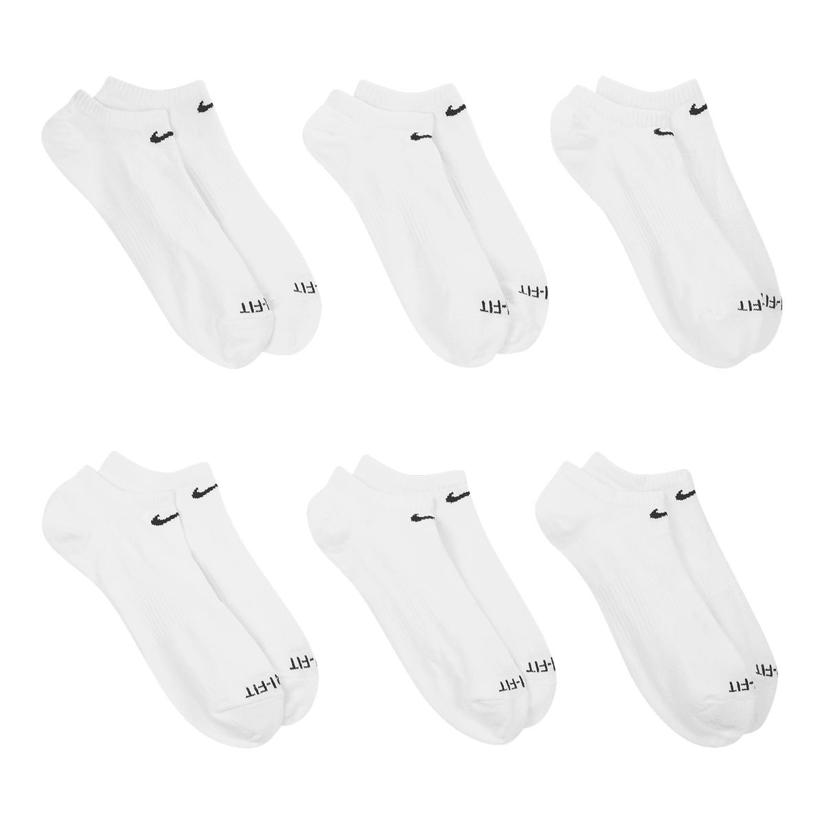 Nike Men's Everyday Plus No-Show Socks - 6 Pack