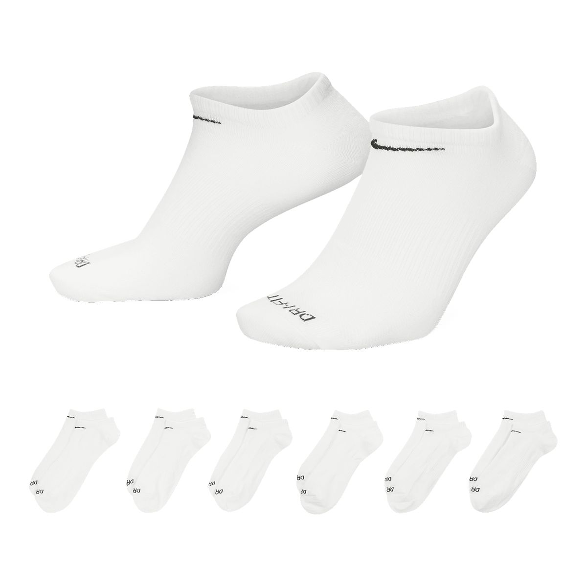 Nike Men's Everyday Plus No-Show Socks - 6 Pack