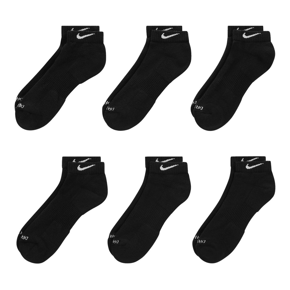 Nike Men's Everyday Plus Low Socks - 6 Pack