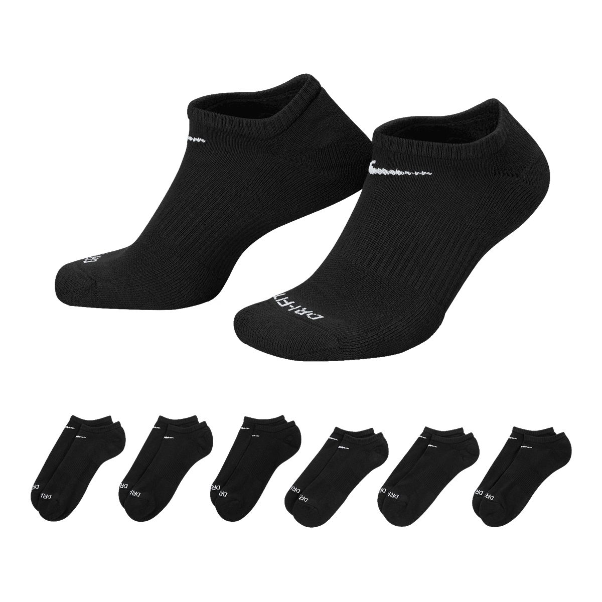 Nike Men's Everyday Plus No-Show Socks - 6 Pack