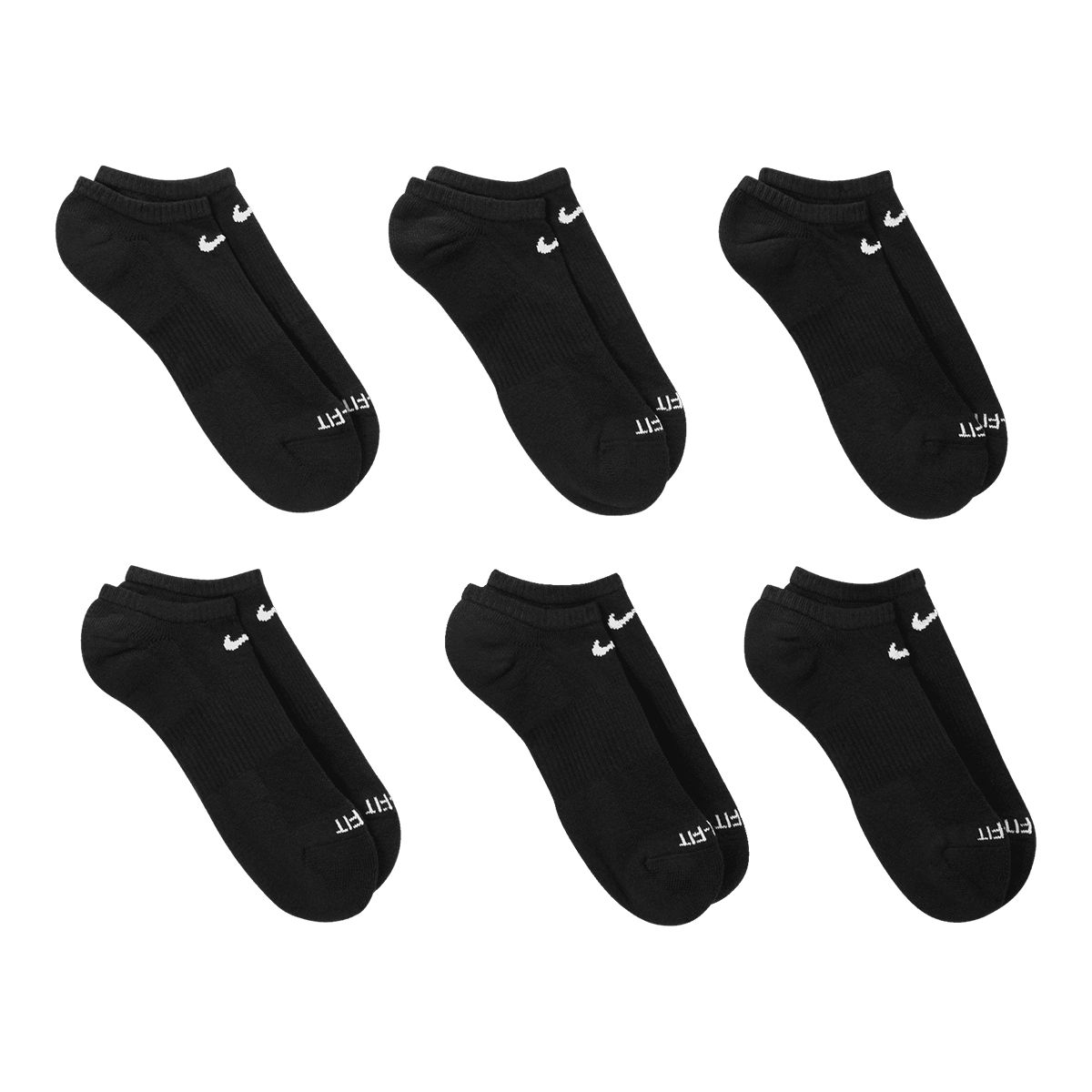 Nike Men's Everyday Plus No-Show Socks - 6 Pack