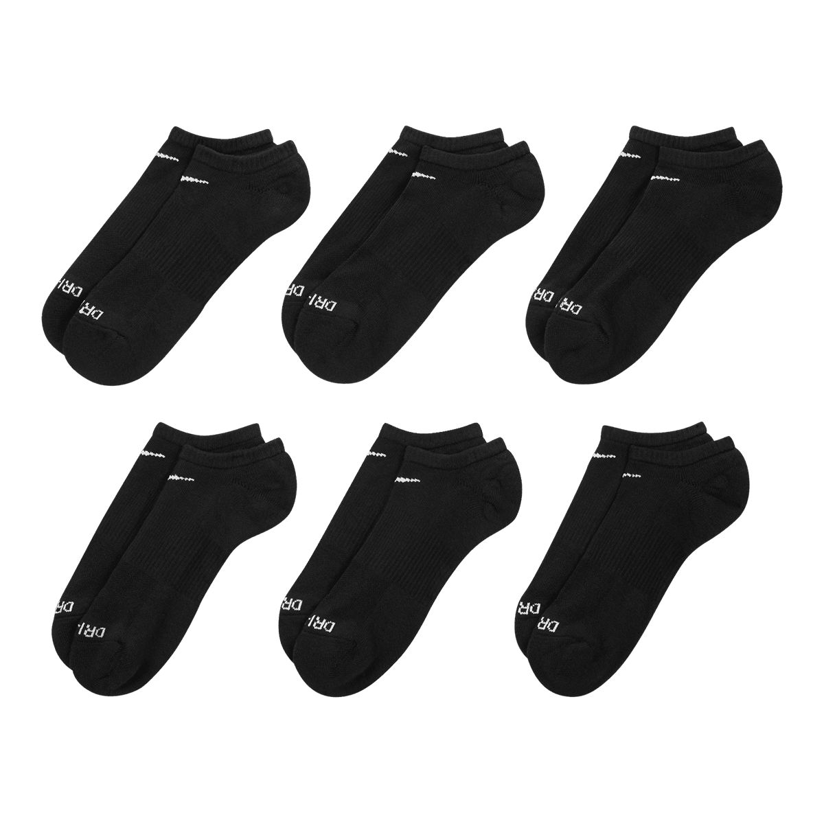 Nike Men's Everyday Plus No-Show Socks - 6 Pack