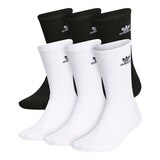 adidas Originals Men's Knit Trefoil Crew Socks - 6pk Front_Angled_Left