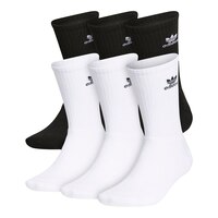 adidas Originals Men's Knit Trefoil Crew Socks - 6pk Front_Angled_Left