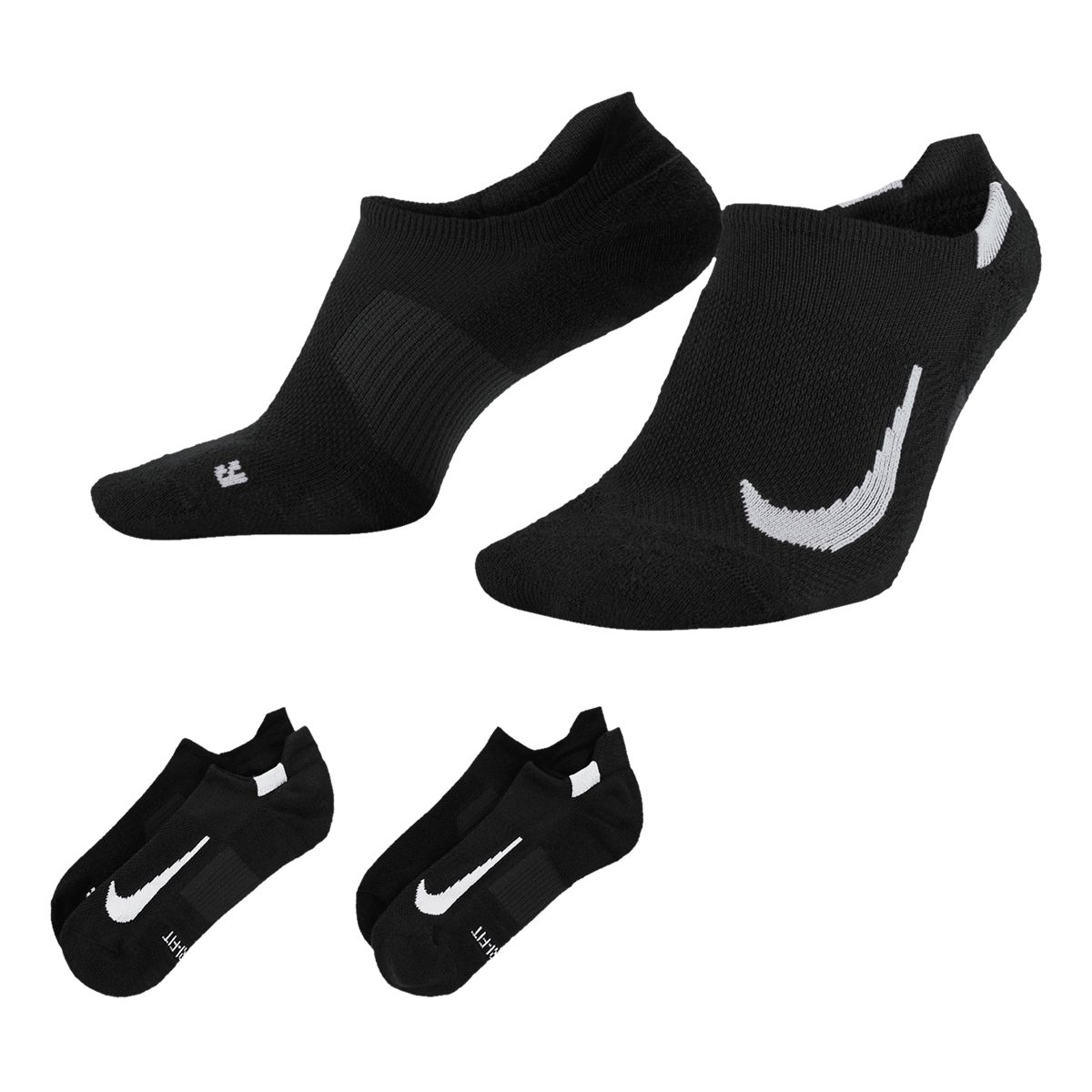 Nike Men's Run Multiplier No-Show Socks - 2 Pack