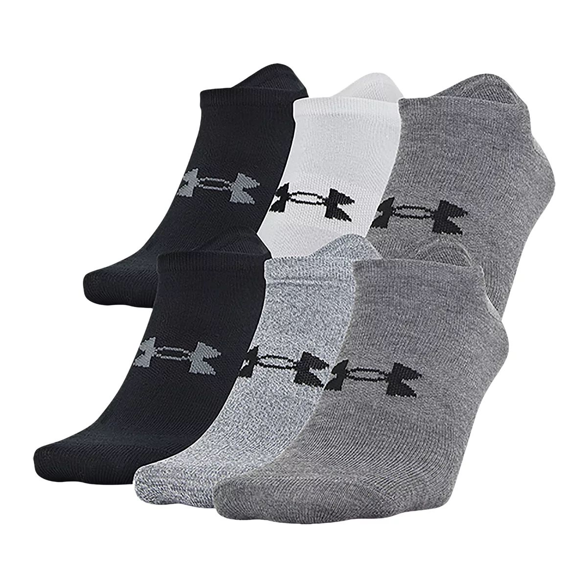 Under Armour Men's Essential  Athletic No-Show Socks, Lightweight, 6-Pack