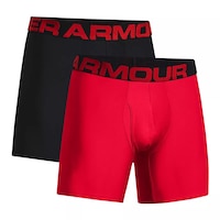 Under Armour Tech 6 Inch Men's Boxer Brief, Underwear, Moisture-Wicking Front_Three_Fourths_Angled_Right