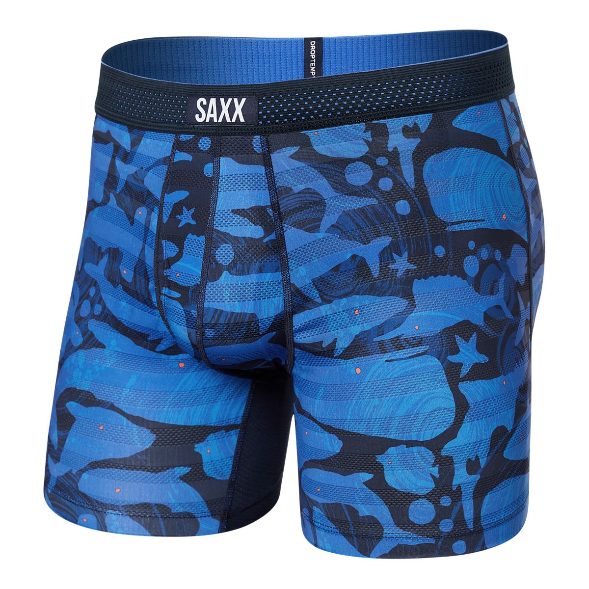 Saxx Droptemp Hotshot Stripe Men's Boxer Brief  Workout Underwear Quick-Dry