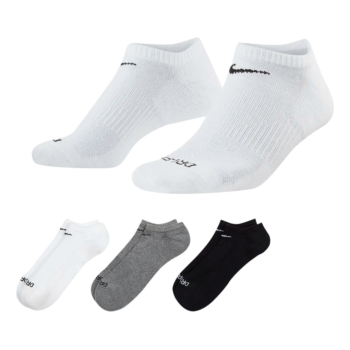 Nike Men's Everyday Plus Cushioned No Show Socks - 3 pk