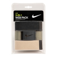 Nike Golf Men's Web Belt - 3 Pack Front_Flat