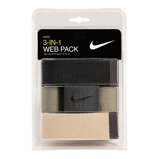 nike men's web golf belt 3 pack