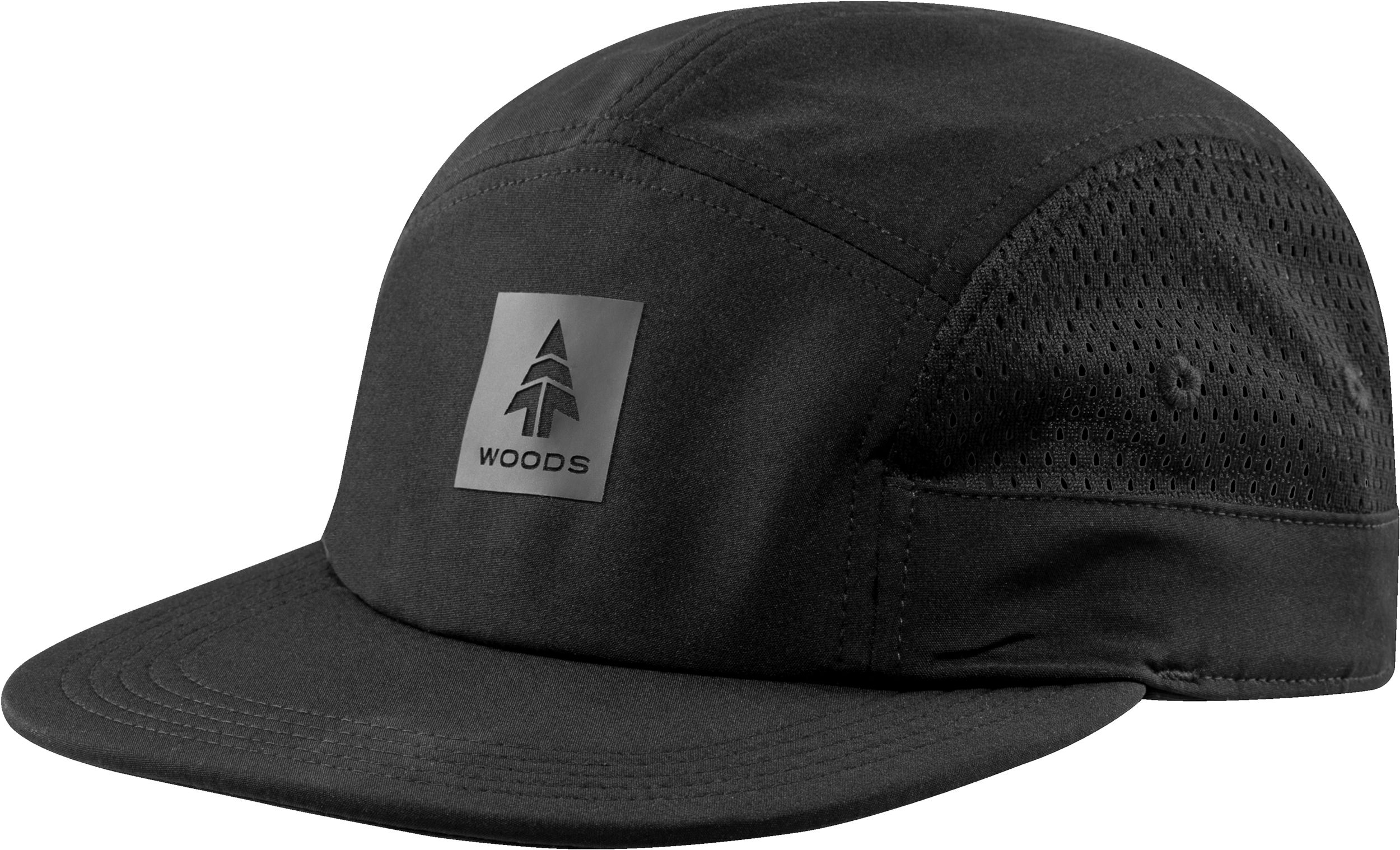 Woods Men's 5-Panel Throwback Cap Front_Angled_Left