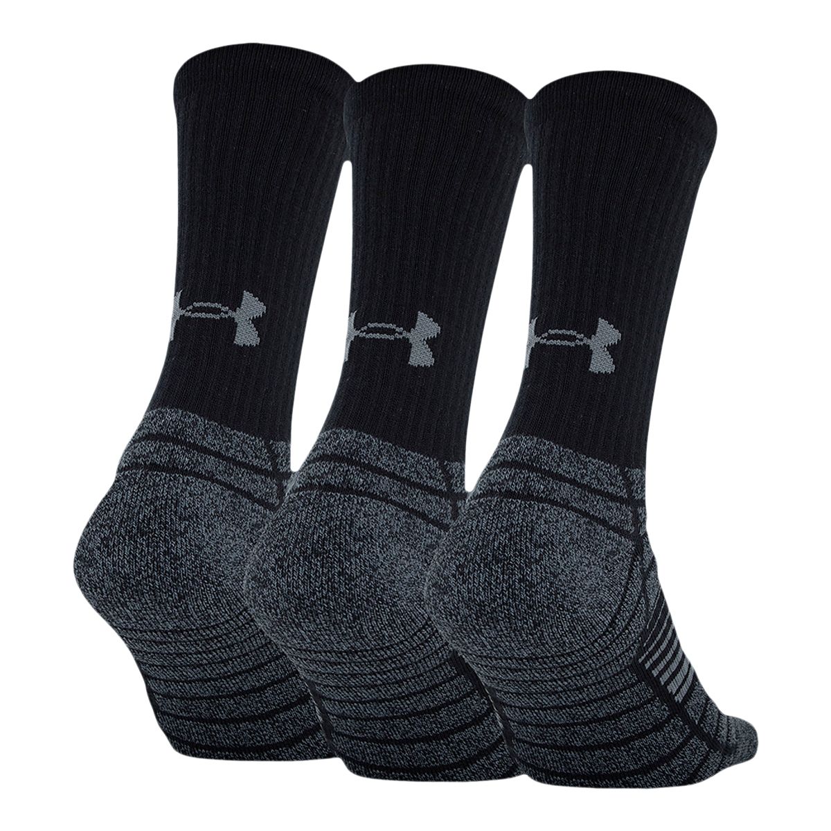 Under Armour Men's Elevated Performance Crew Socks, Medium Cushioned, 3-Pack