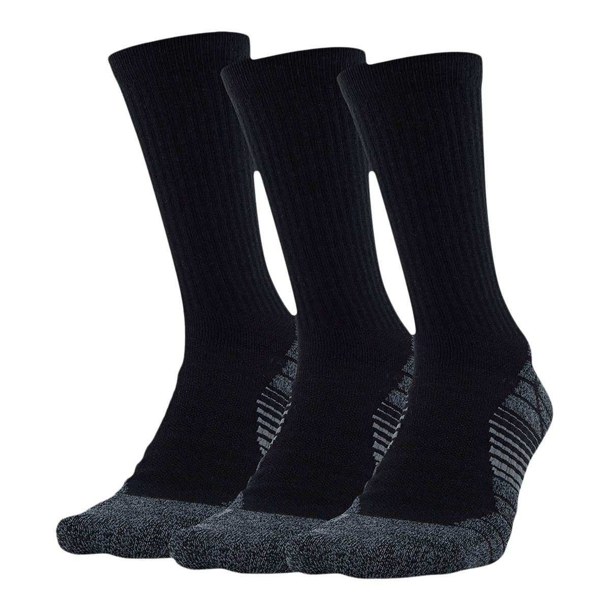 Under Armour Men's Elevated Performance Crew Socks, Medium Cushioned, 3-Pack