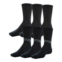 Under Armour Men's Essential Crew Socks, Breathable, 6-Pack Front_Angled_Left