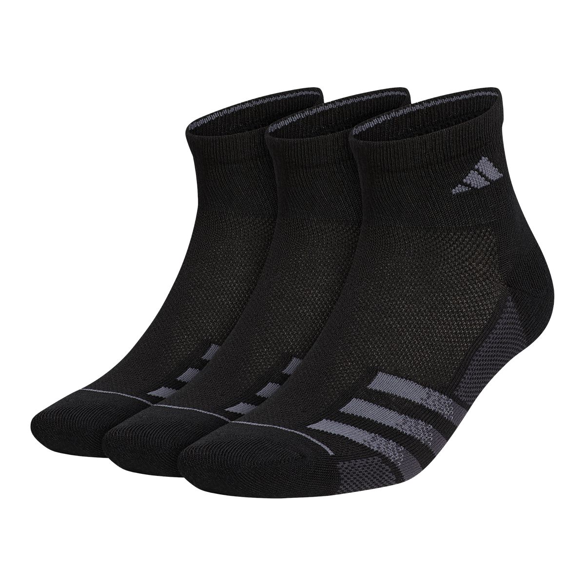 adidas Men's Superlite Stripe III Quarter Socks – 3 pk