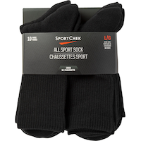 Sport Chek Men's All Sport Crew Socks Front_Flat