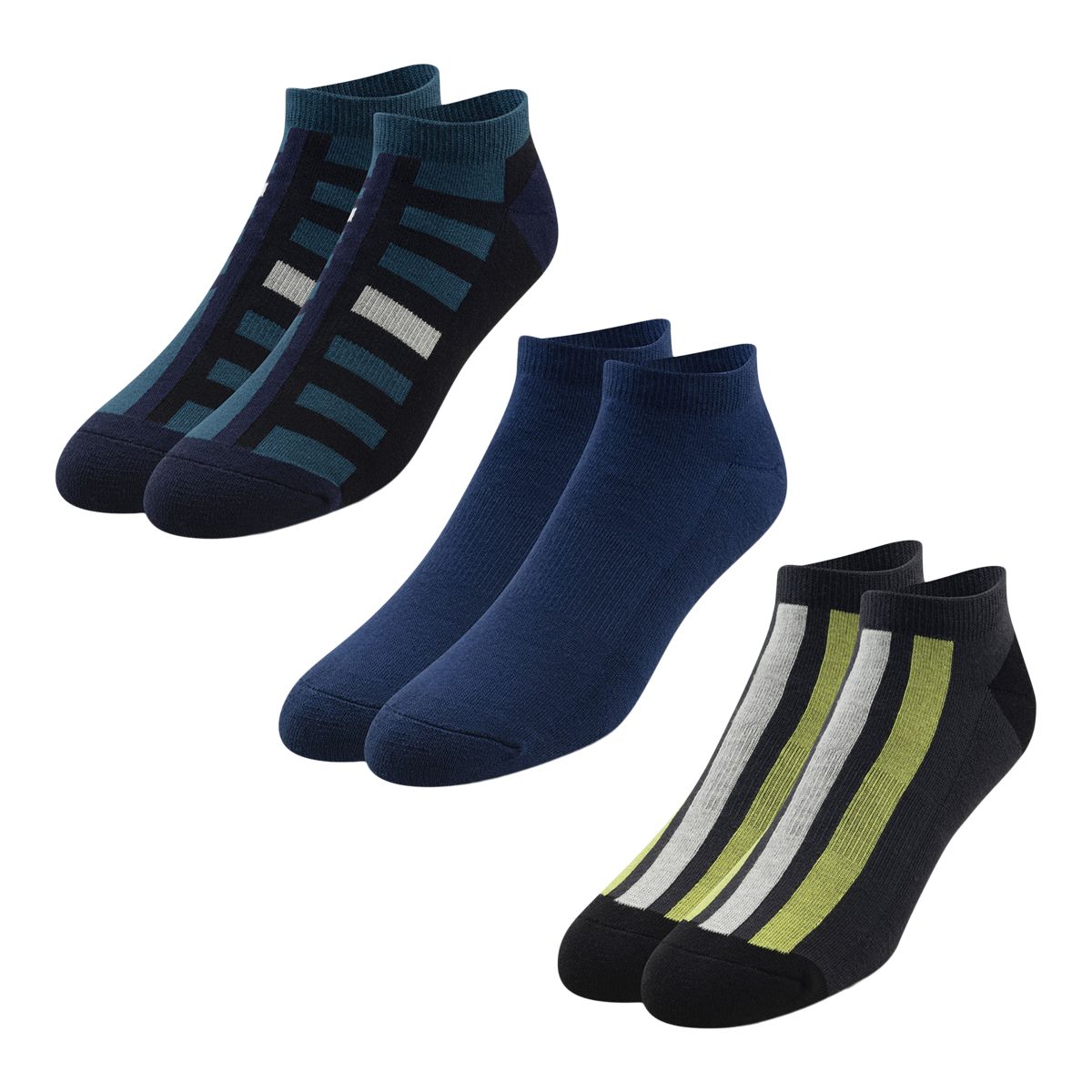 Pair Of Thieves All Over Print No Show Socks - 3 Pack Front_Angled_Left