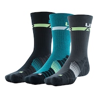 Under Armour Men's Elevated Novelty Crew Socks - 3 Pack Front_Angled_Left