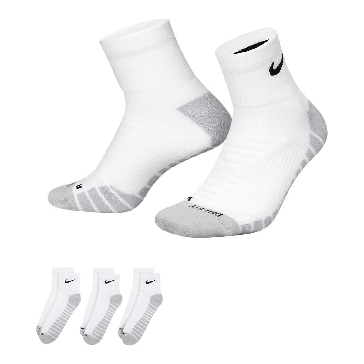 Nike Men's Everyday Plus Ankle Socks  Cushioned 3-Pack