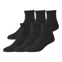 FWD Men's Mesh Quarter Socks 6pk Front_Angled_Left