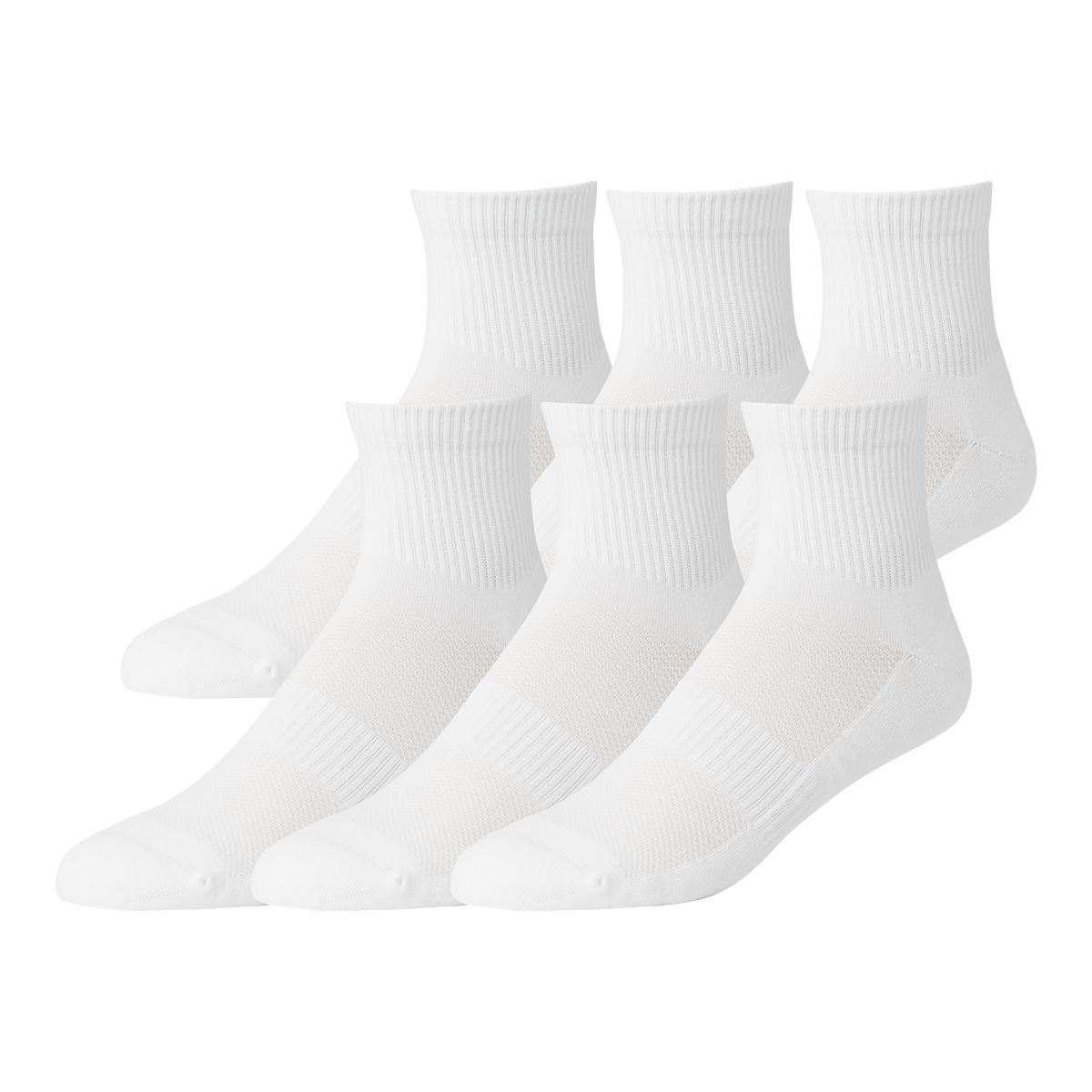 FWD Men's Mesh Quarter Socks - 6 Pack