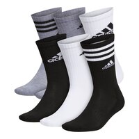 adidas Men’s Graphic Cushion Crew Socks - 6 pk Front_Angled_Left