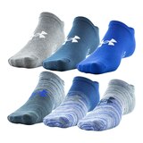 Under Armour Men's Essential Lightweight No Show Socks - 6 Pack Front_Angled_Left