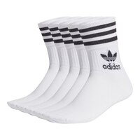 adidas Originals Men's Medium Cut Crew Socks - 5 pk Front_Angled_Left