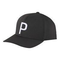 PUMA Golf Men's P Cap Front_Three_Fourths_Angled_Left