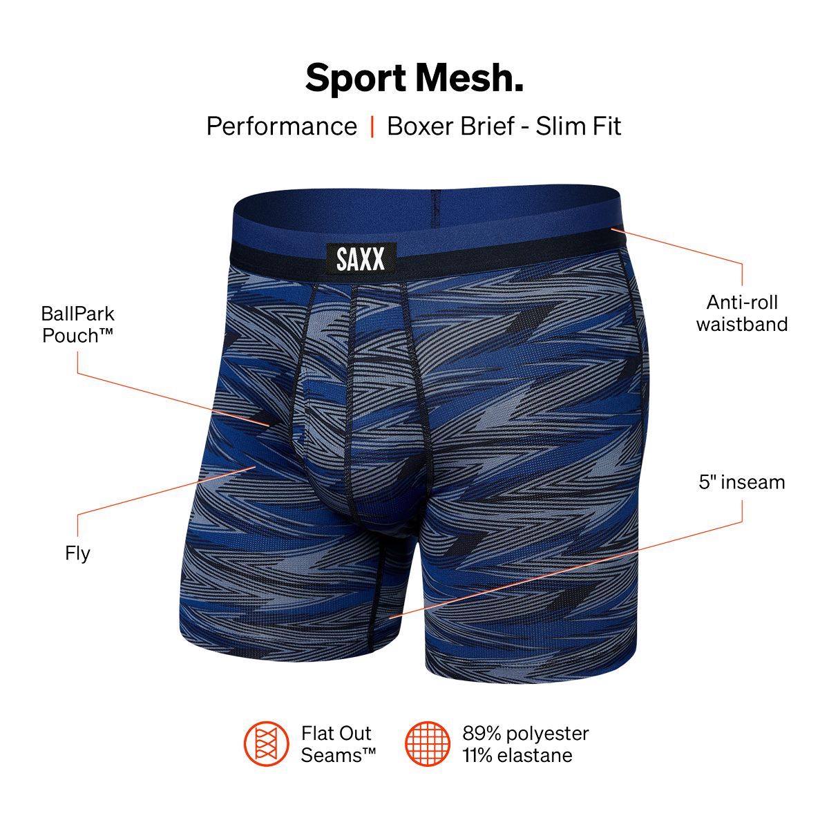SAXX Men's Sport Mesh Boxer Brief