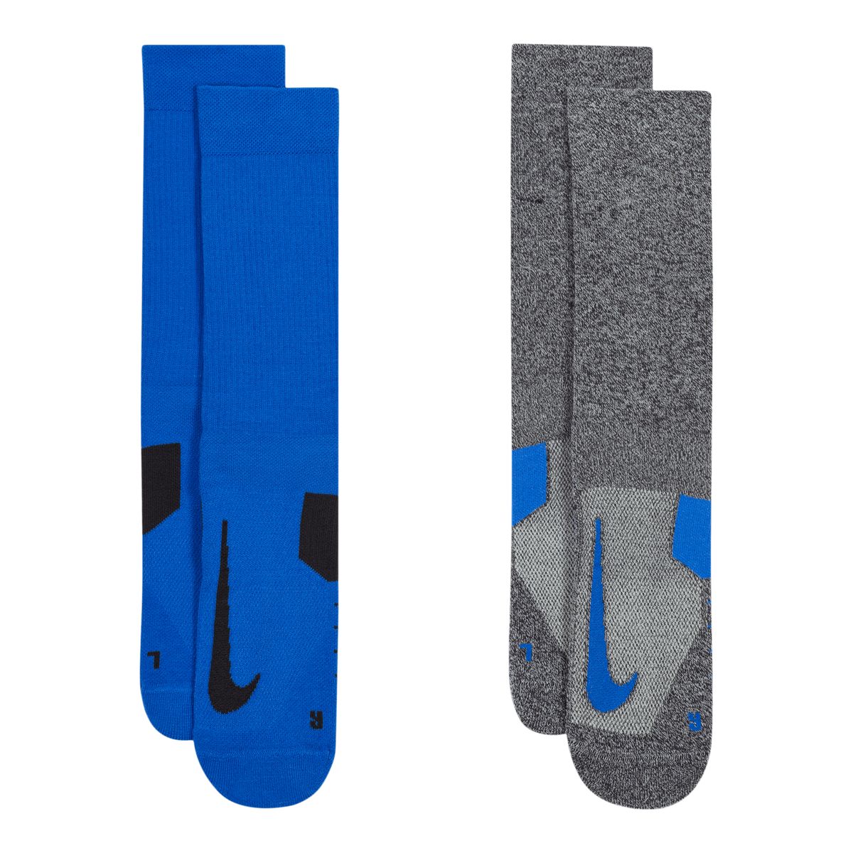 Nike Men's Run Multiplier Crew Socks  Moisture-Wicking 2-Pack