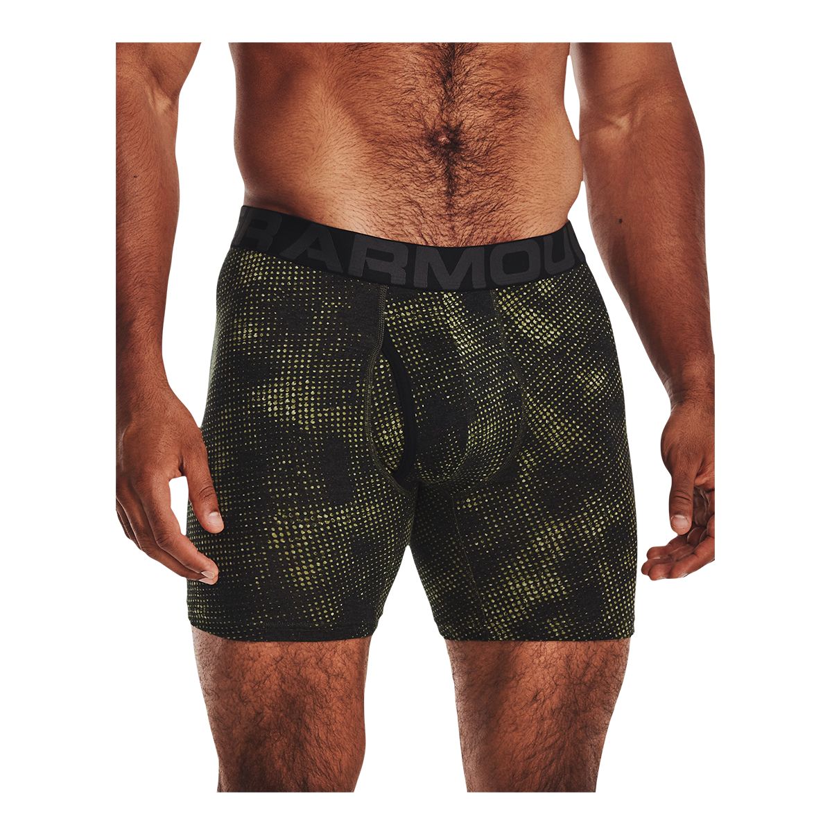 Under Armour Men's Charged Cotton Novelty 6 Inch Boxer Brief - 3 Pack