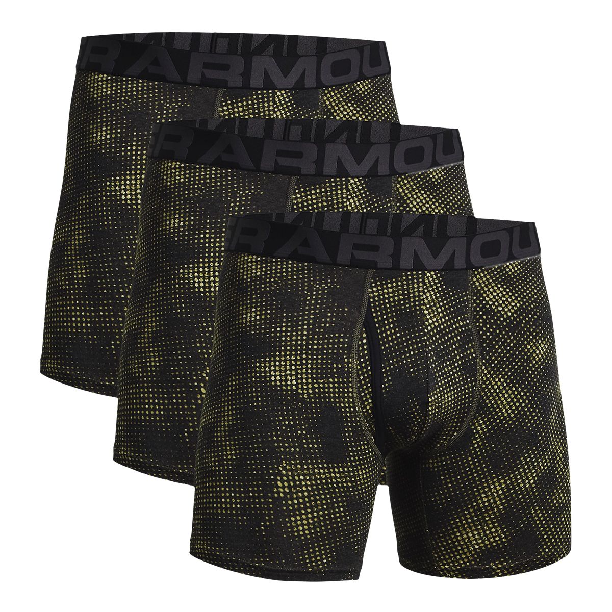 Under Armour Men's Charged Cotton Novelty 6 Inch Boxer Brief - 3 Pack